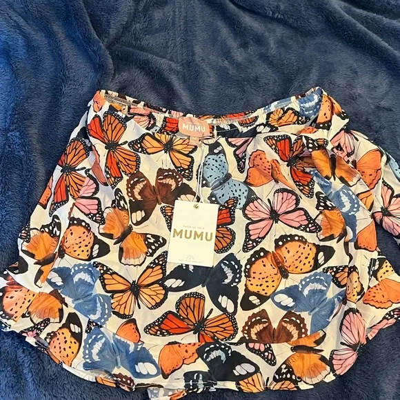 Show Me Your MuMu Baileys Butterfly Skort Medium NEW NWT skirt/shorts combo - Picture 3 of 13